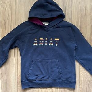 Ariat Dark Blue Hoodie with Colorful Logo